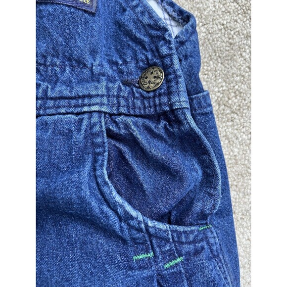 VTG 90s OshKosh‎ B'Gosh Unisex Toddler 4T Denim Overalls Vestbak Lined USA Made - Picture 6 of 10